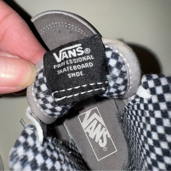 Vans Kids Gray and White High-Top Sneakers - Picture 8 of 9